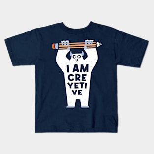 I Am CreaYETIve Kids T-Shirt